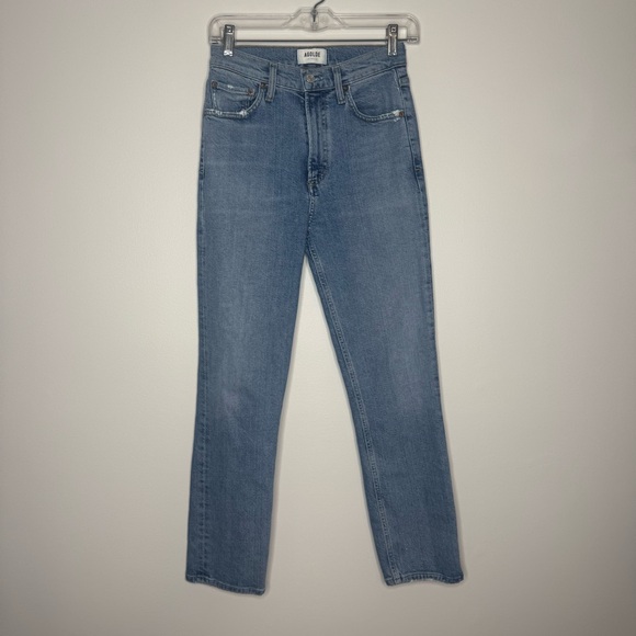 Agolde Wilder Mid Rise Comfort Straight in Cascadia 24 - Picture 2 of 8